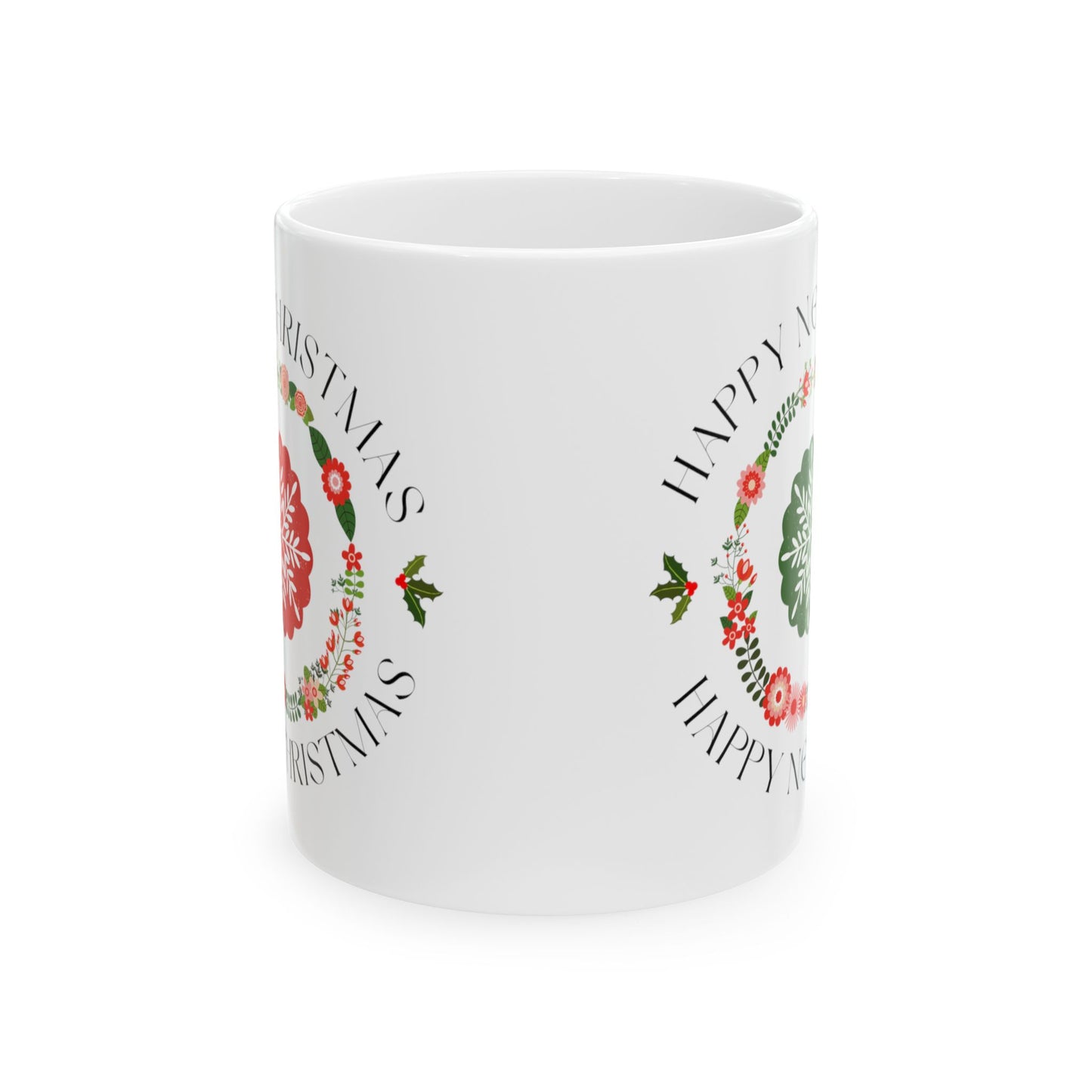 Merry Christmas Ceramic Mug, (11oz, 15oz)