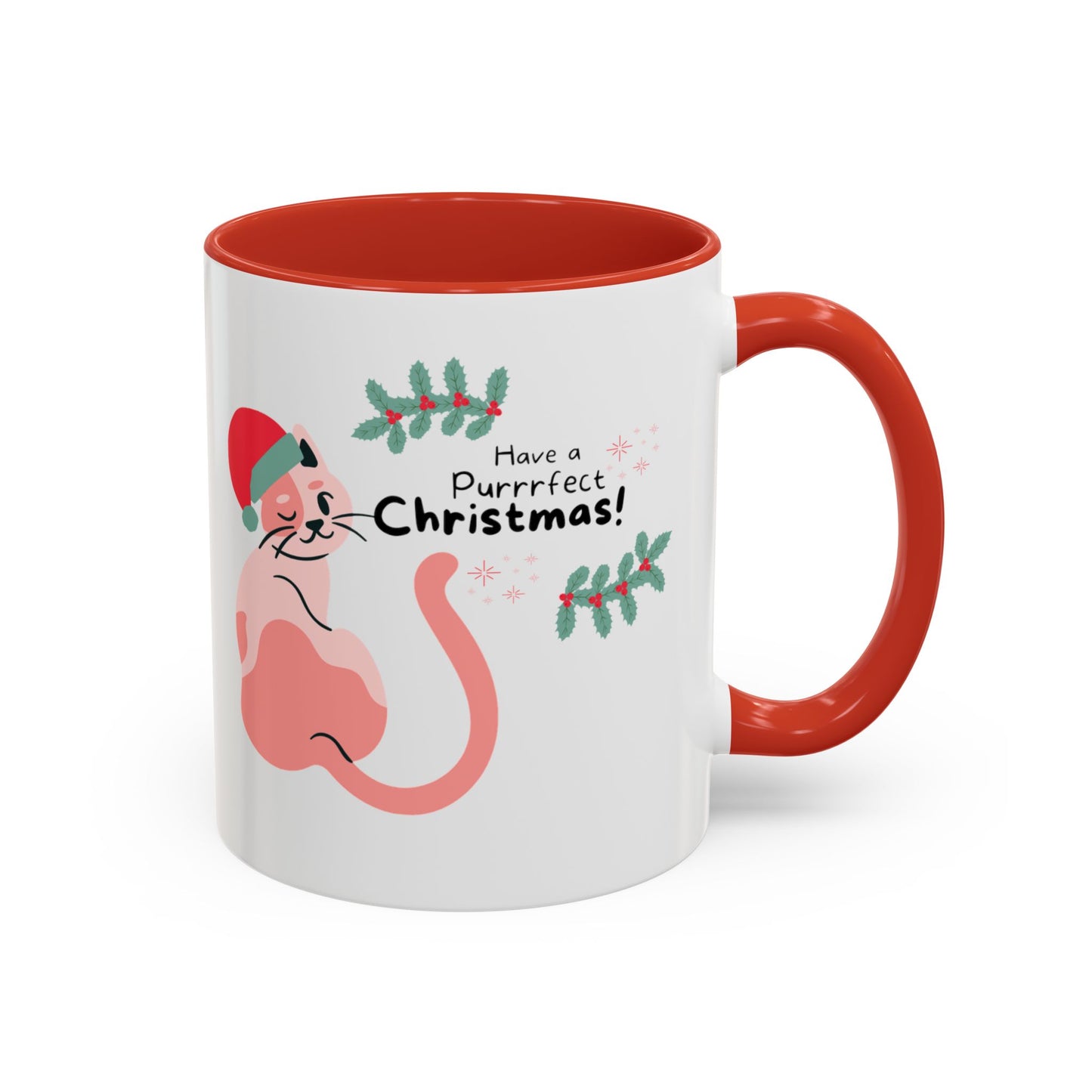 Purrrfect Christmas Accent Coffee Mug (11, 15oz)