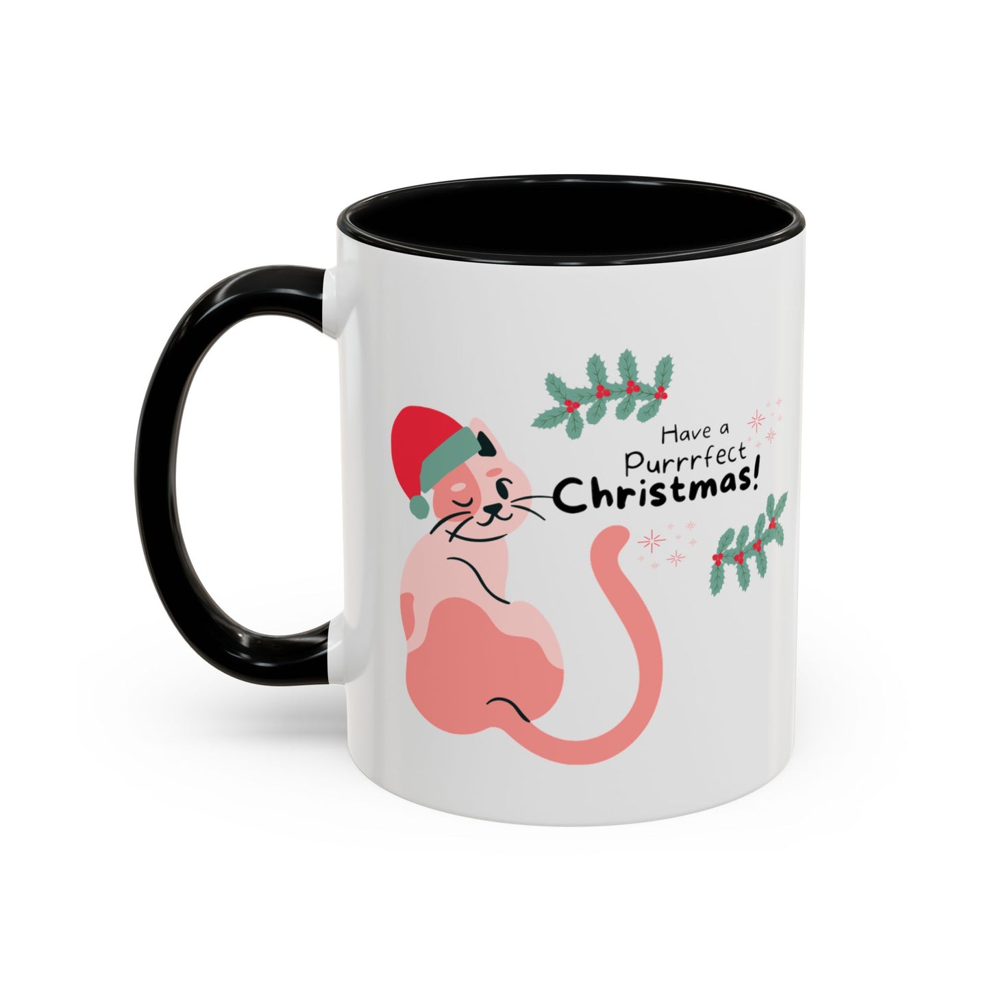 Purrrfect Christmas Accent Coffee Mug (11, 15oz)