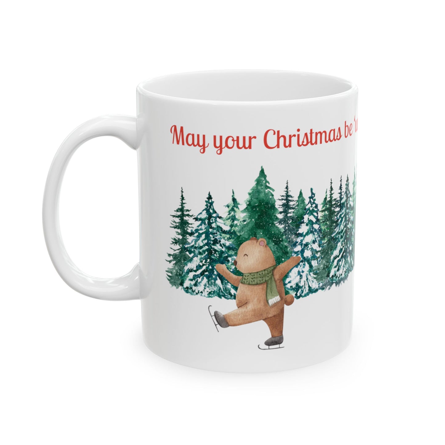 Christmas Bear Ceramic Mug, (11oz, 15oz)