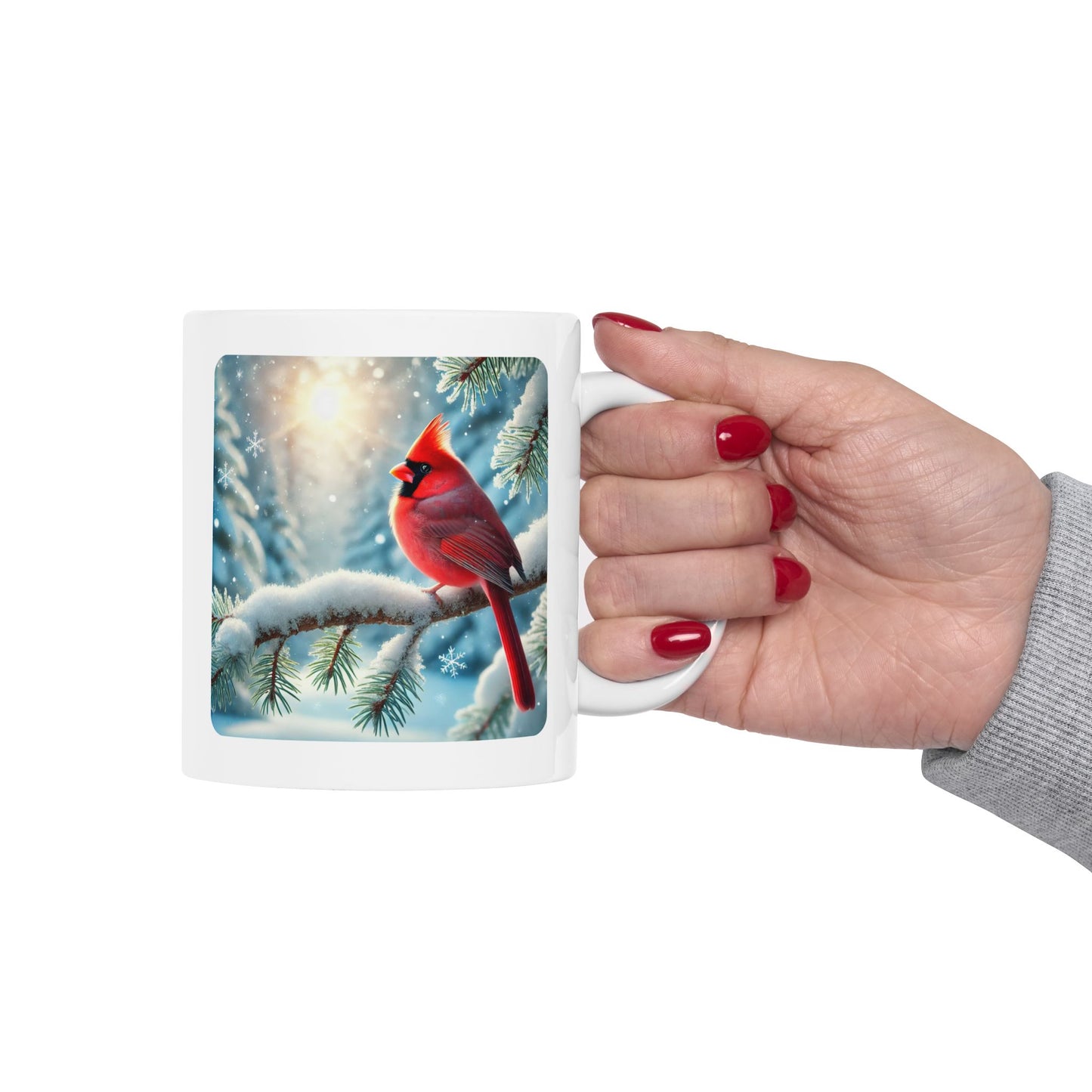 Christmas Cardinal Mug, (11oz, 15oz)